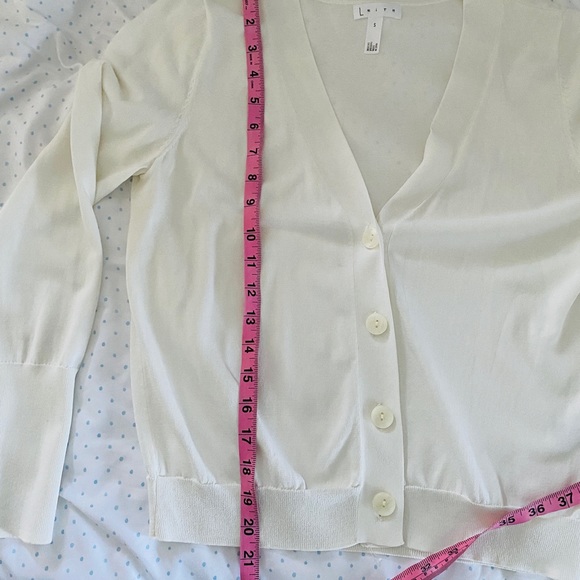 Leith white cardigan, size small, Rayon/Nylon blend, great condition, - Picture 7 of 9